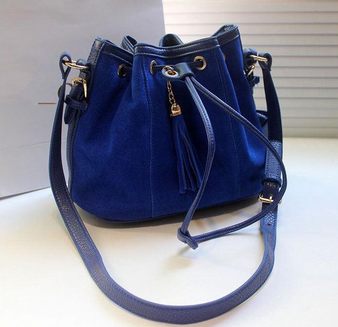 Elegant Blue Tassel Design Fashion Bag