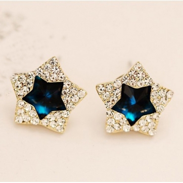 Cute Blue Star Earrings on Luulla