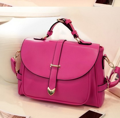 Chic Rose Colored Fashion Hand Bag
