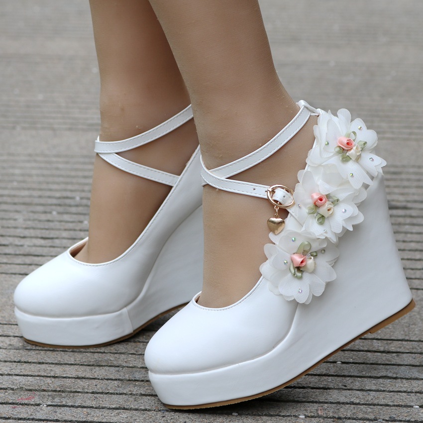 Blanco Floral wedge – camisshops