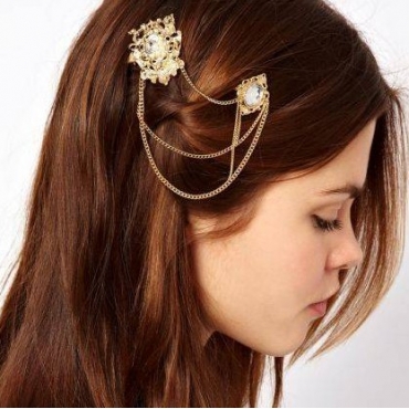 Metallic Gold Crystal Hair Accessory