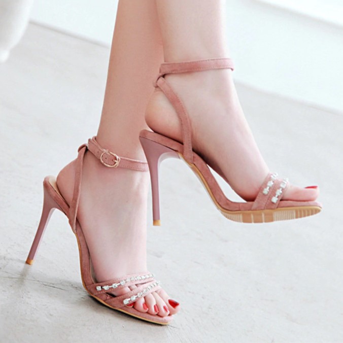 Elegant Peep Toe Rhinestones Fashion Sandals