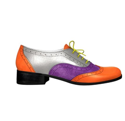Chic Multi Colro Pu Leather Oxford Shoes