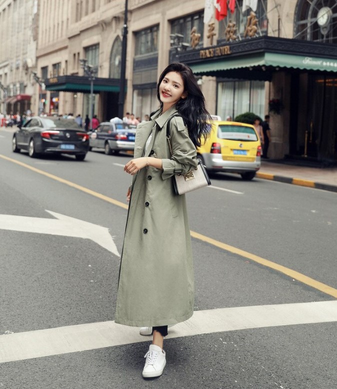 British Style Double Breasted Trench Coat