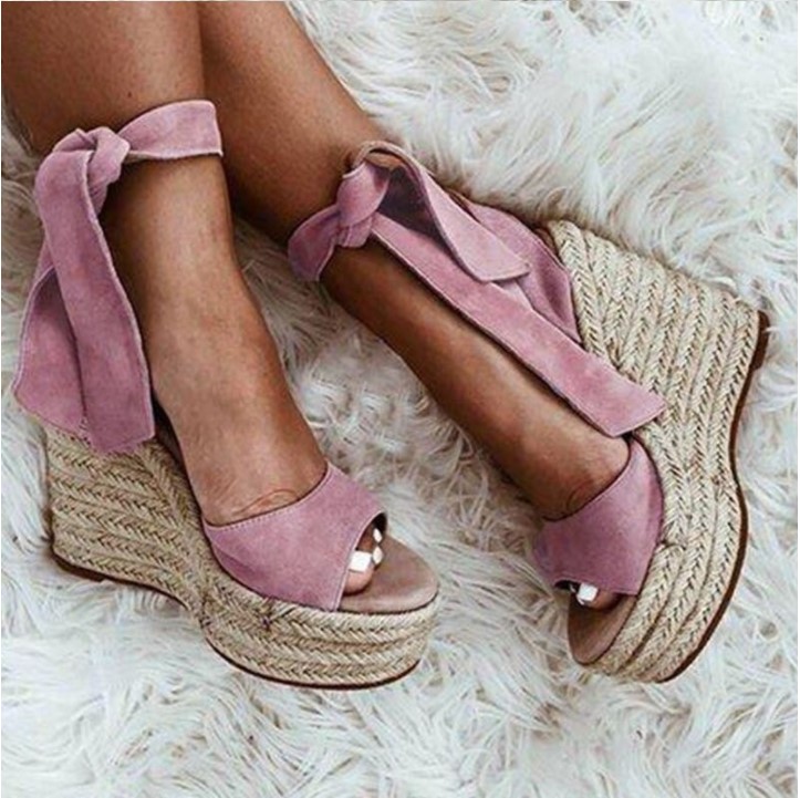 Lace Up Wedge Platform Sandals main image 1