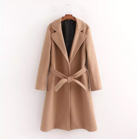 Chic Solid Color Casual Autumn And Winter Trench Coat