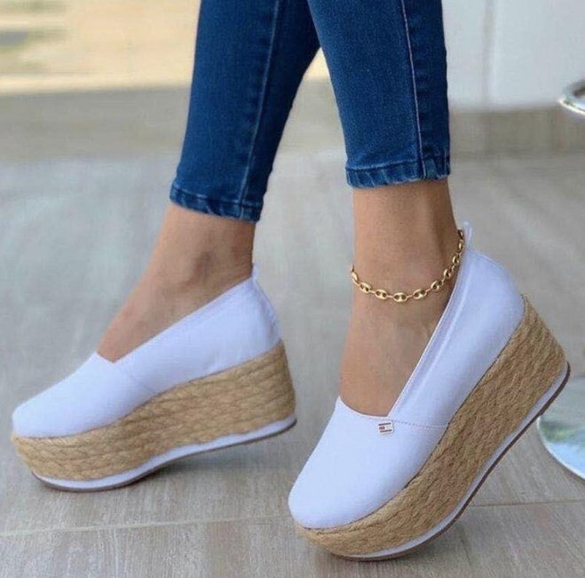 Espadrille Shoes Canvas Thick Bottom