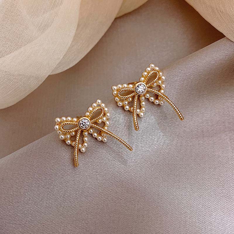 Bow Pearl Earrings Gifts