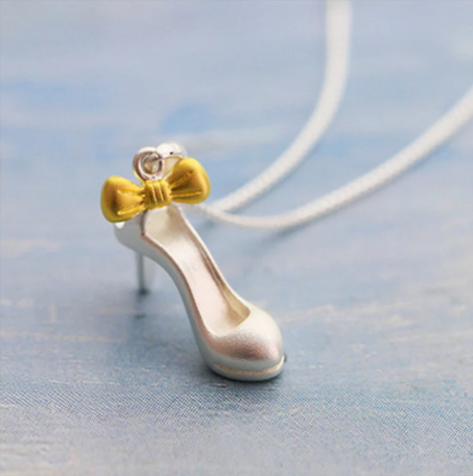 High Heels Silver Necklace