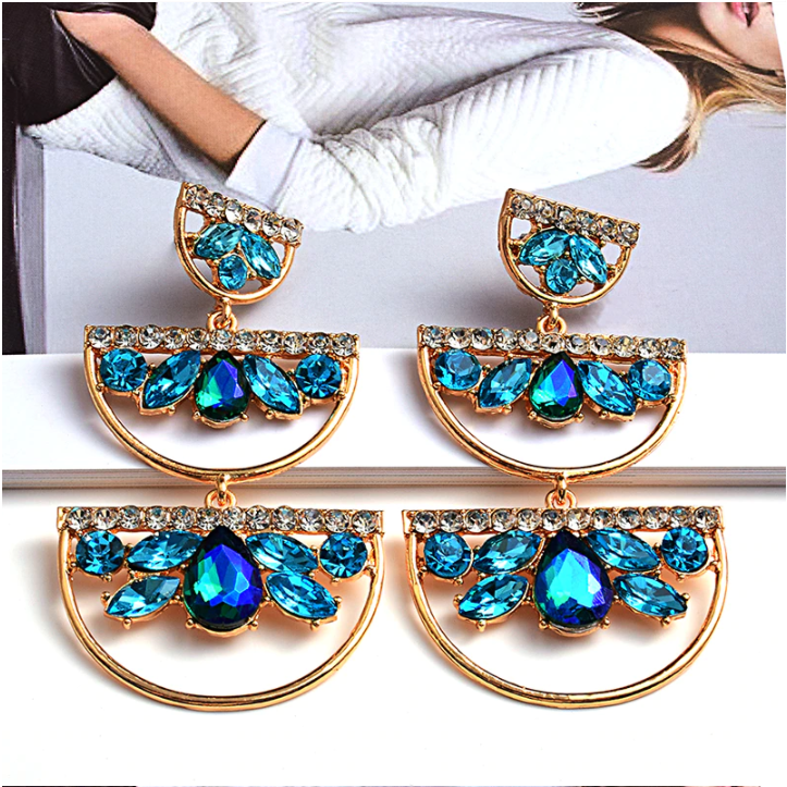 Colorful Crystal Drop Earring