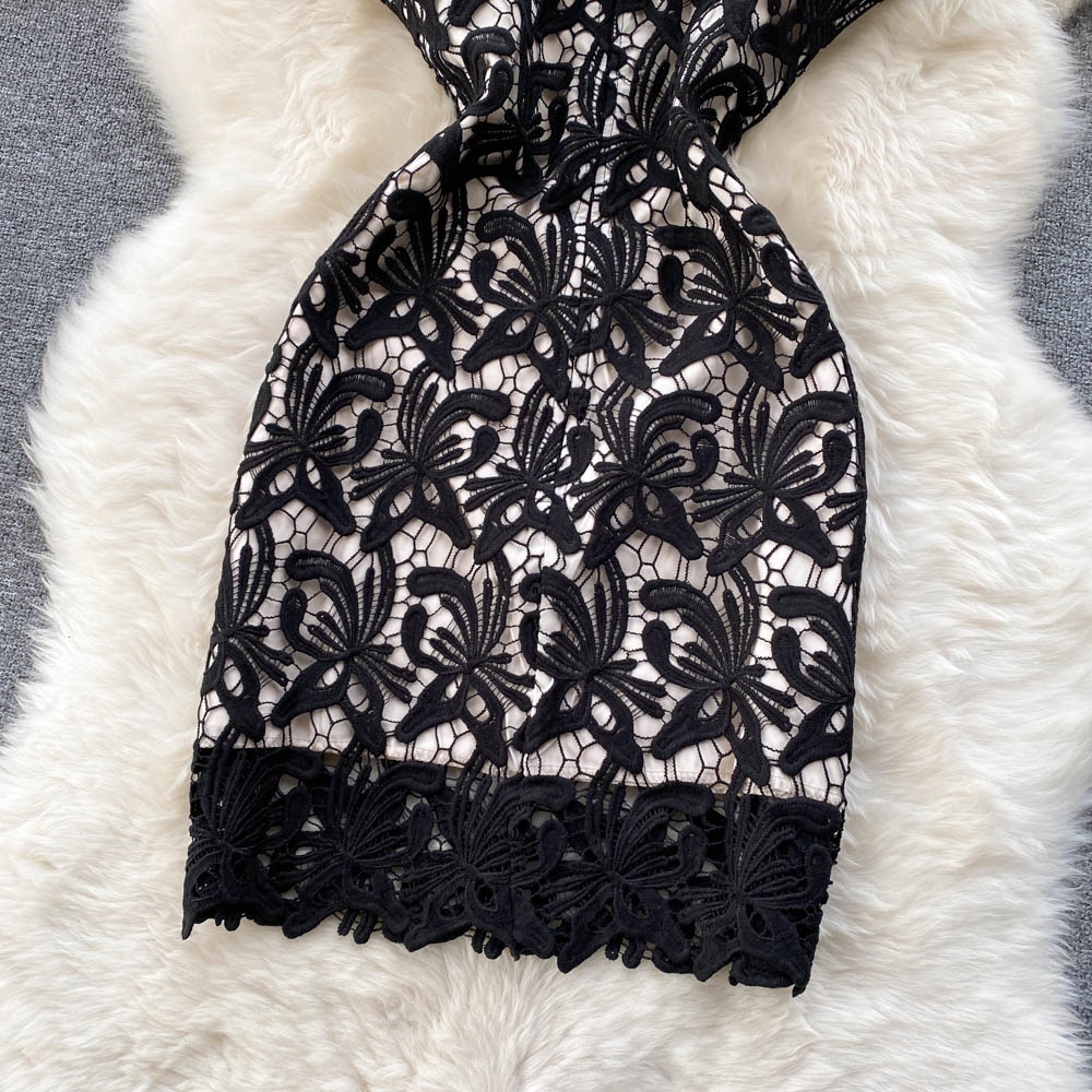 Floral Lace Mini Dress