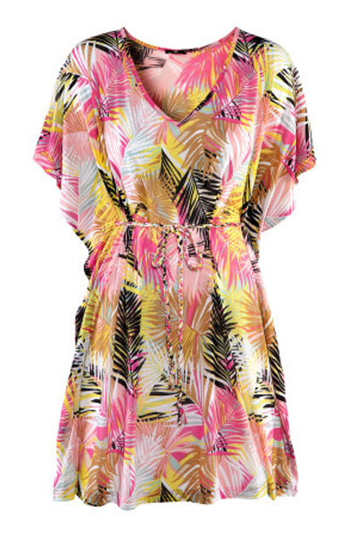Tropical Printed Beach Swimsuit Cover Up