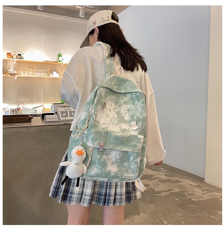 School Backpacks Retro Gradient Women's Backpack Korean Style
