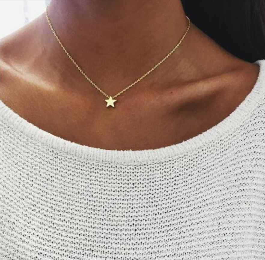 Punk Clavicle Chain Small Stars Necklaces Pendants For Women