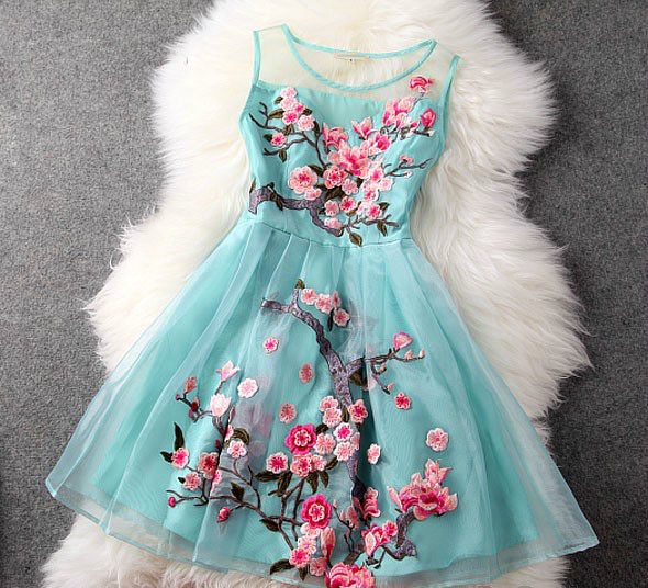 floral organza frocks