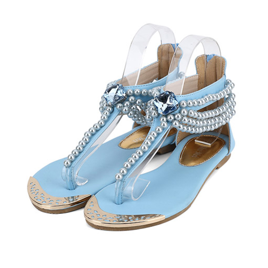 Boho Chic Pearl Beaded Sandals In 4 Colors on Luulla