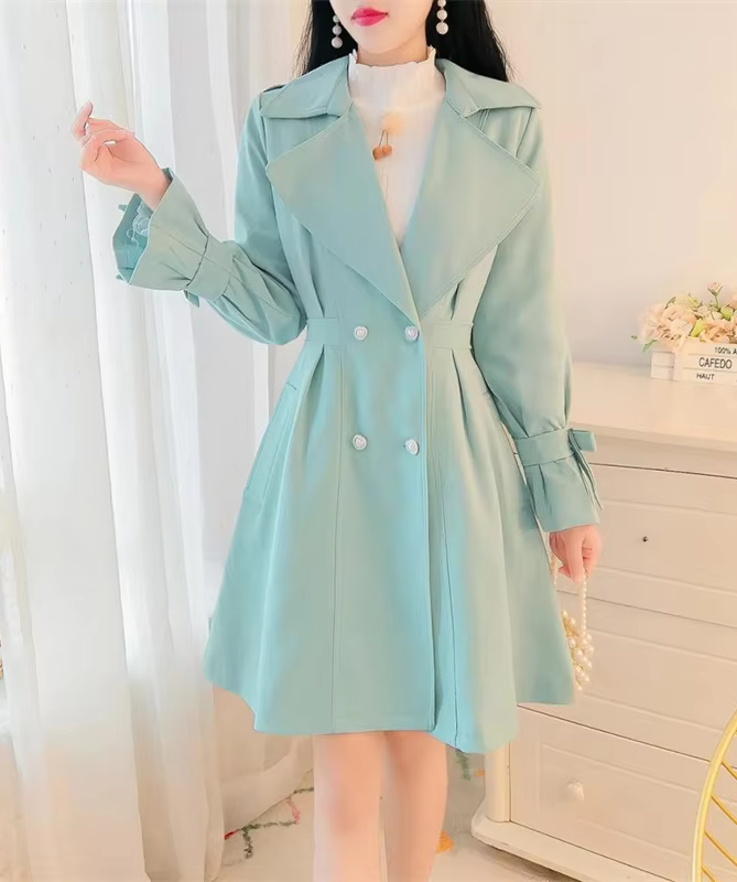 Korean Trench Coat Dress Korean Woman Trench Coat Korean Style Shop