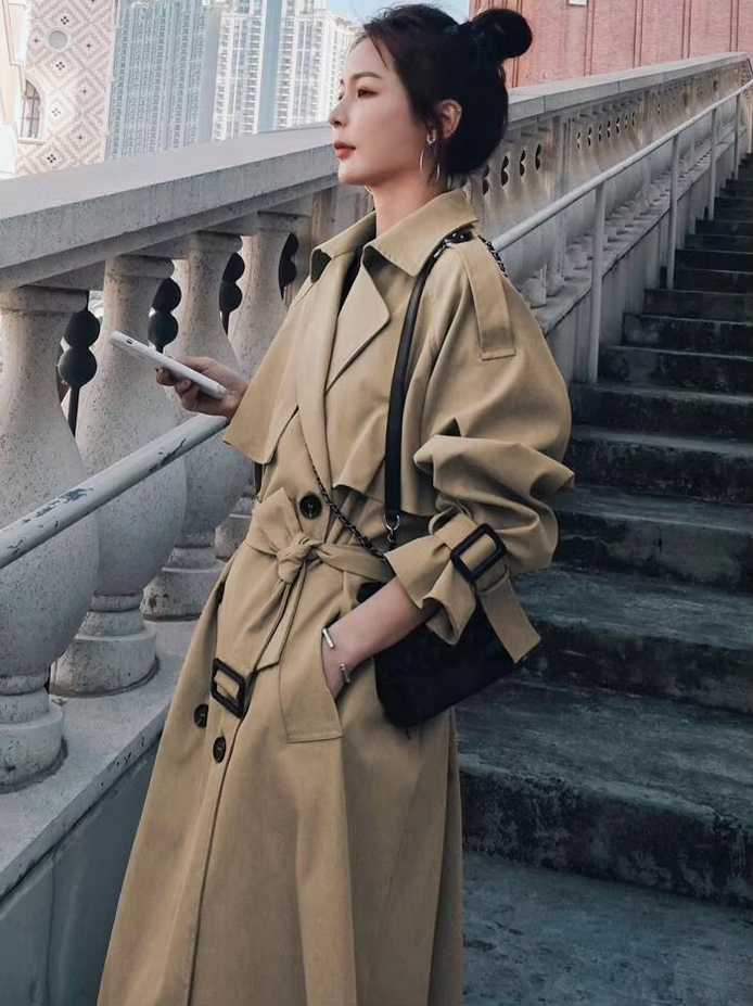 9373 Khaki Double-Breasted Jacket