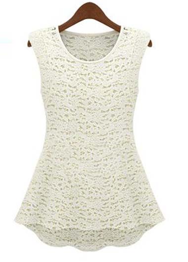 Gorgeous White Lace Top on Luulla