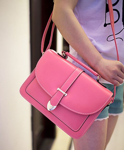 Vintage Design Rose Pink Shoulder Bag