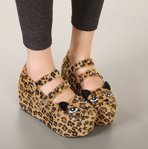 Leopard Print Platform Shoes on Luulla