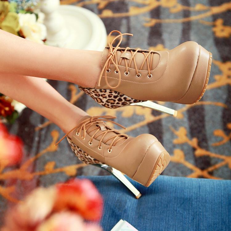 low leopard booties
