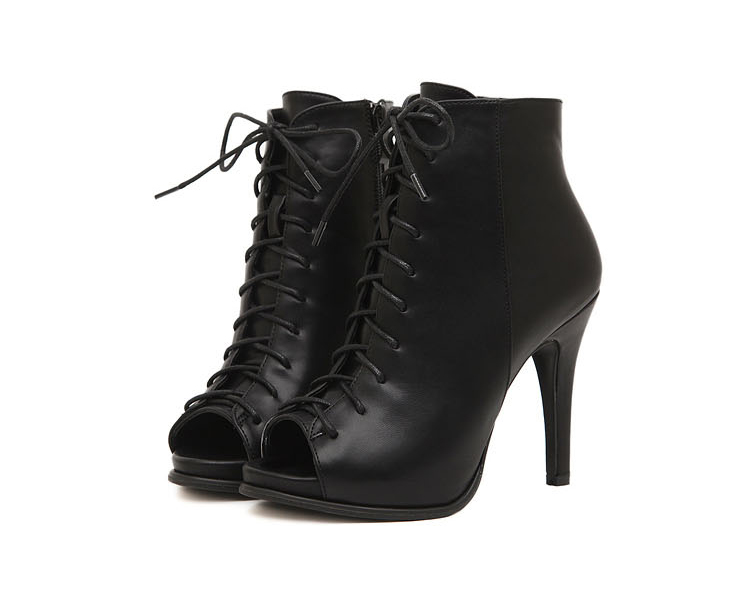 dsw black lace up booties
