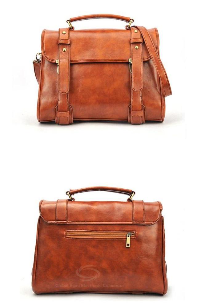 Classy Brown Messenger Bag With Straps on Luulla
