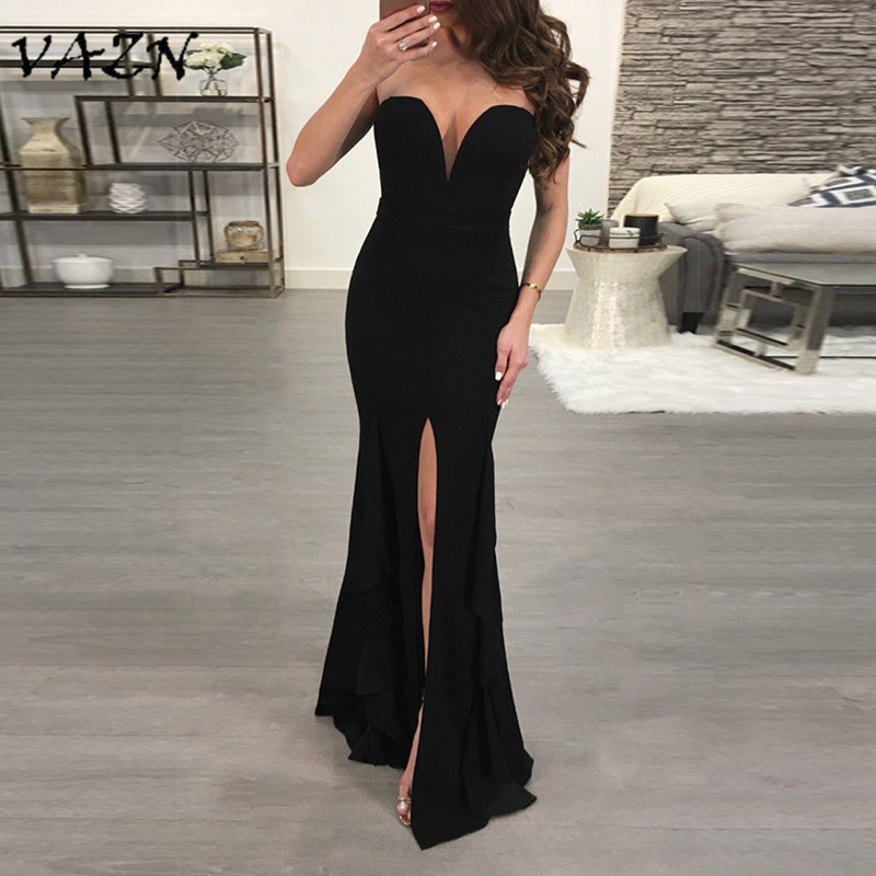 Fabulous Black Off The Shoulder Floor Length Mermaid Dress on Luulla