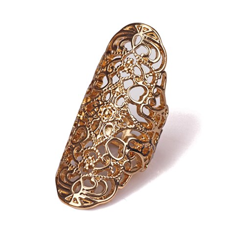 Cute Solid Color Openwork Flower Pattern Ring