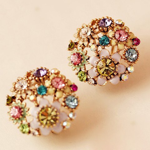 Gorgeous Floral Crystal Earrings