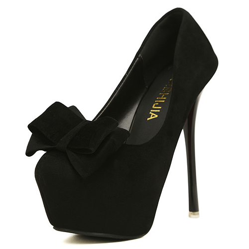 stiletto black high heels
