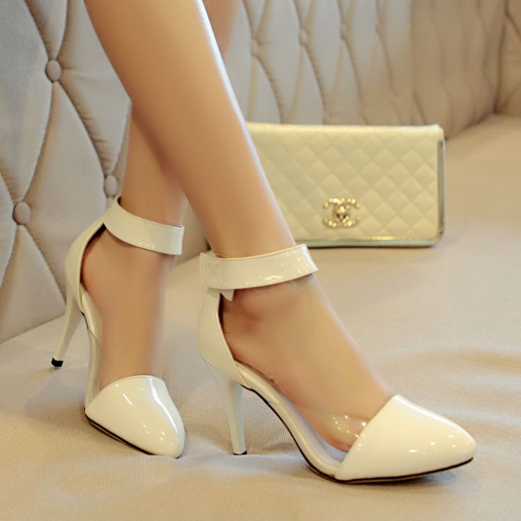 Chic White Pointed Toe High Heels Fashion Shoes on Luulla