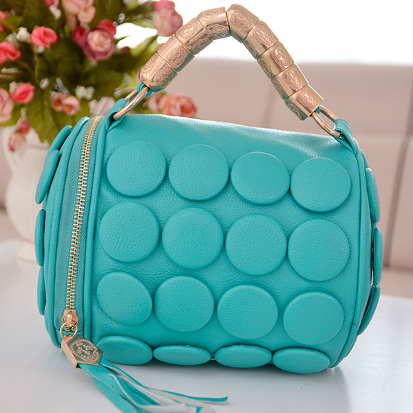 Turquoise Tassel Design Handbag