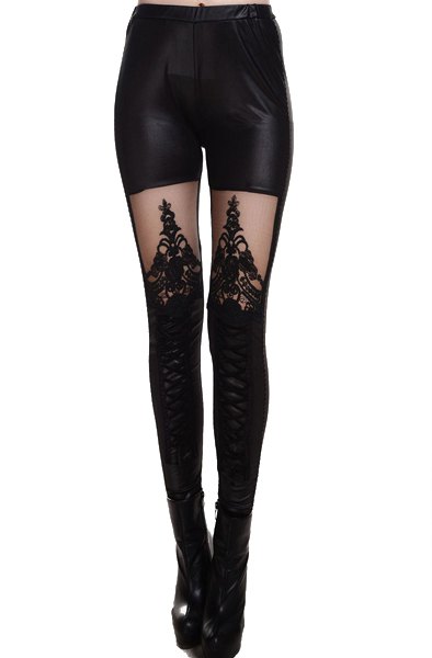 Cute Black Legging with Beautiful Lace Details