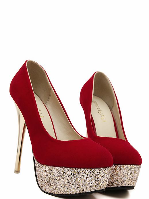 Gorgeous Red High Heels Fashion Shoes
