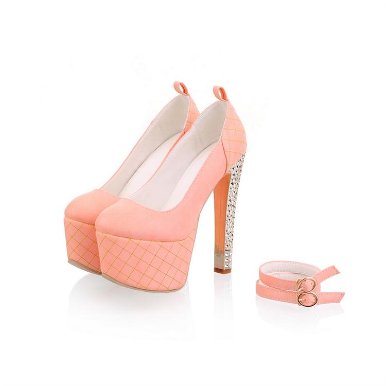 pink pointed heels with ankle strap