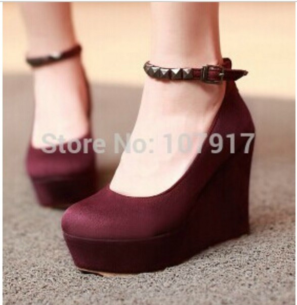 Rivet Design Platform Wedge Shoes on Luulla