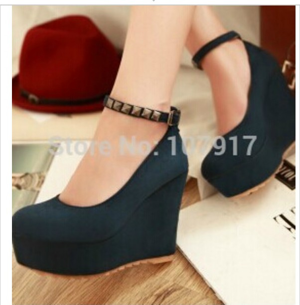 Rivet Design Platform Wedge Shoes on Luulla