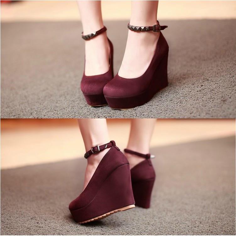 Rivet Design Platform Wedge Shoes on Luulla