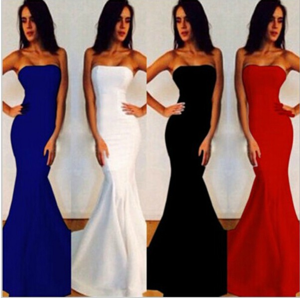Black Strapless Mermaid Dress