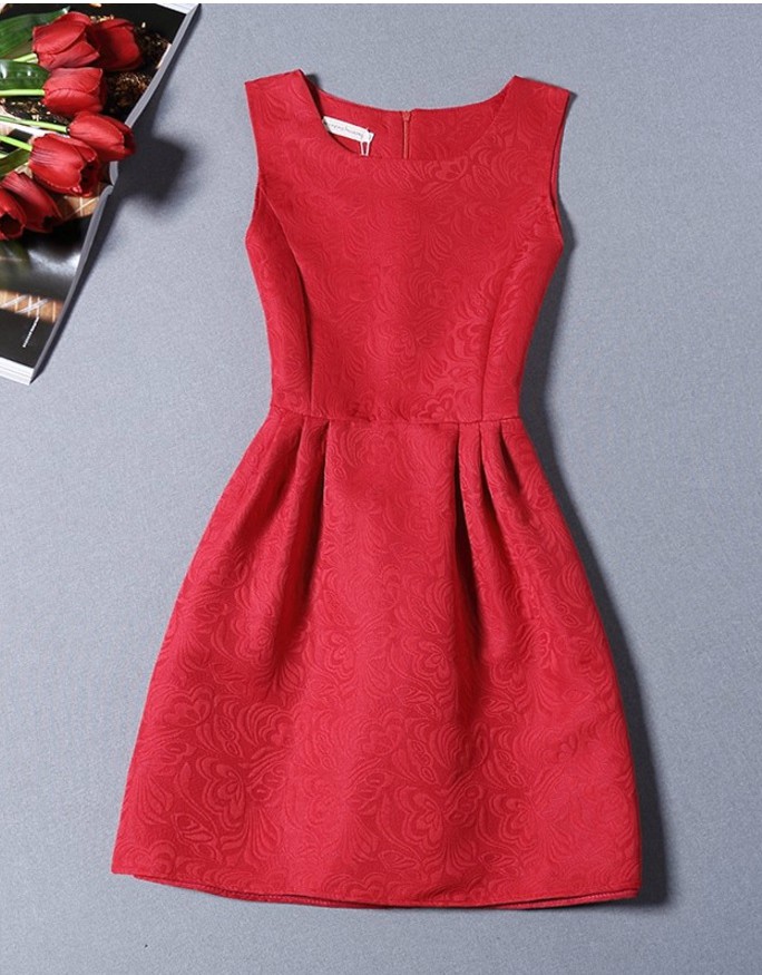 Elegant Red A Line Dress