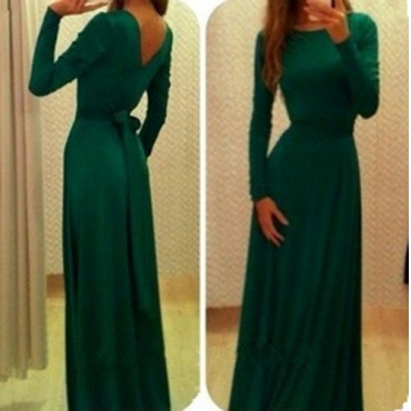 long sleeve ankle dress