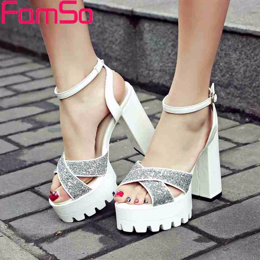 White Cross Strap Party High Heels Fashion Sandals
