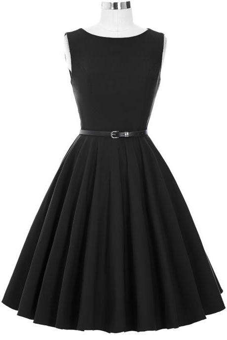 Sleeveless Black Vintage design Party Dress