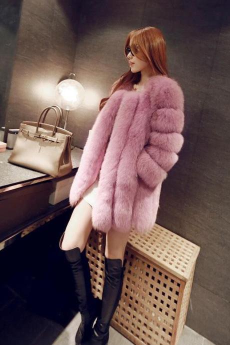 Classy Women's Faux Fur Winter Coat
