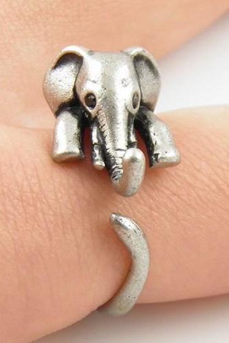 Cute Elephant Animal Wrap Rings