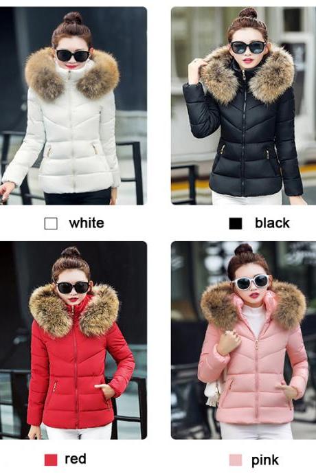 Women&amp;#039;s Faux Fur Cotton Padded Warm Winter Coat