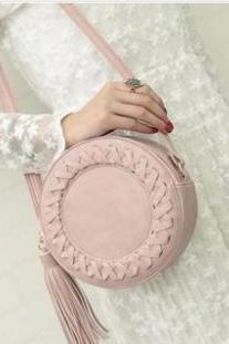 Round Tassel Women's Handbag Shoulder Bag