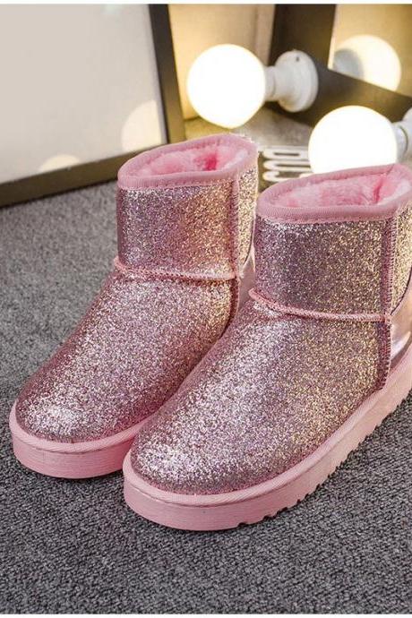 Beautiful Bling warm Winter Ankle Boots